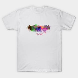 Leeds skyline in watercolor T-Shirt